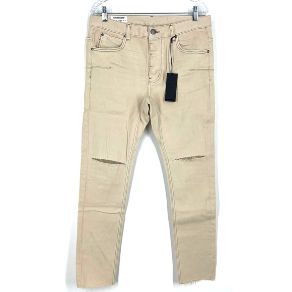 Man X One Teaspoon 32 Long Mr Blues Denim Jeans NWT Stone - Picture 1 of 5